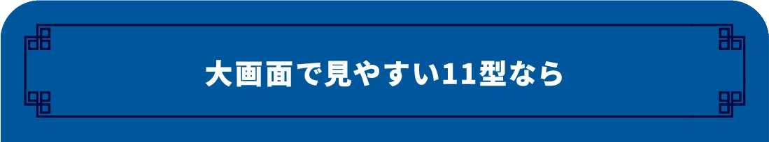 大画面で見やすい11型なら