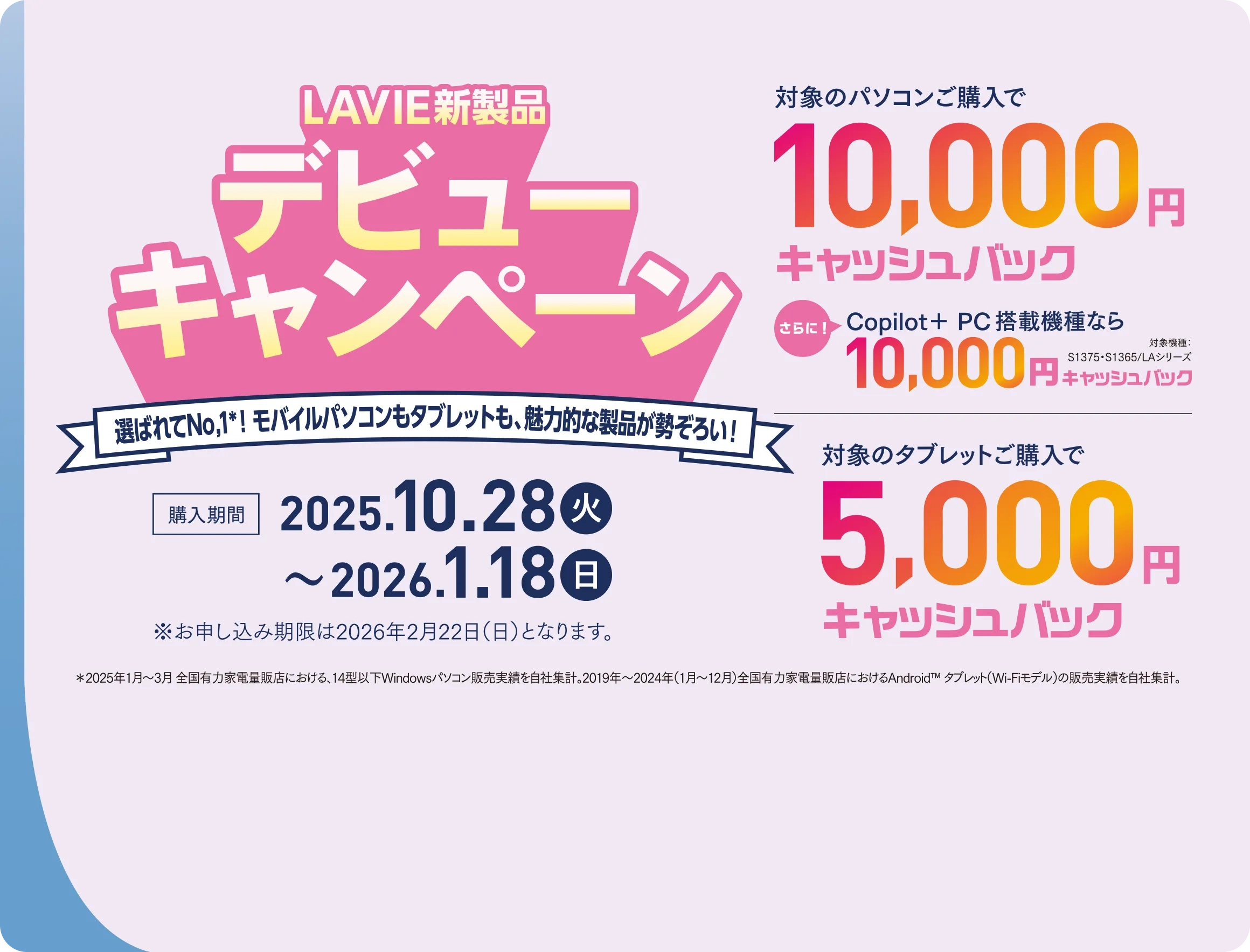 LAVIE新製品デビューキャンペーン