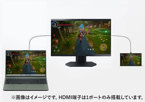 HDMI入力端子を搭載マルチ画面も快適